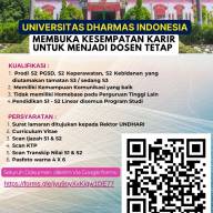 Penerimaan dosen UNDHARI tahun 2025
